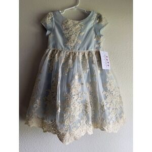 NWT Girls Size 4t Light Blue Pippa And Julie  Dress